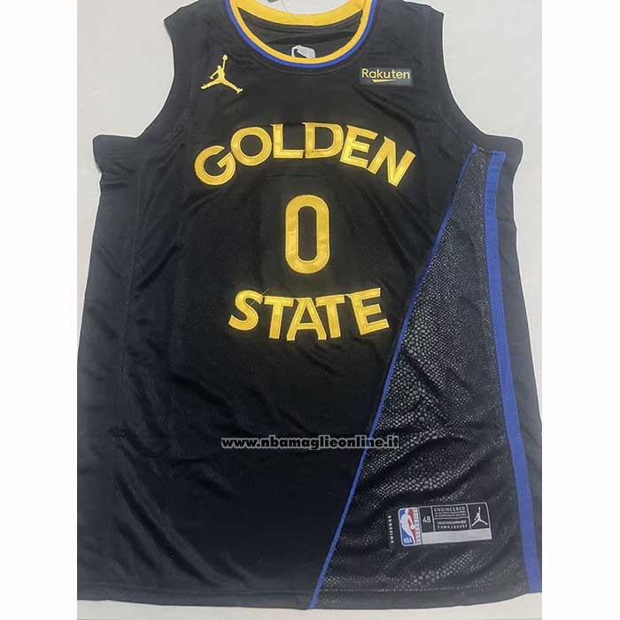 Maglia Golden State Warriors Gary Payton Ii No 0 Statement 2024-25 Nero
